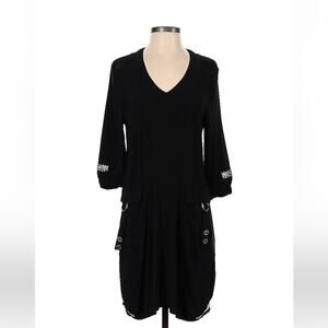 Alain Murati drop waist black dress, size small